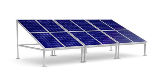 Sticker - Solar panels in realistic 3d render