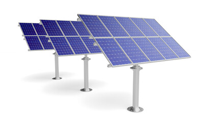 Sticker - Solar panels in realistic 3d render