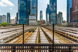 Fototapeta Nowy York - LIRR, Rail Yard in New York City, Hudson Yards