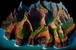© MUNUGet Ewa - Take a look at this breathtaking view of Kalalau Valley's craggy rocks on Generative AI