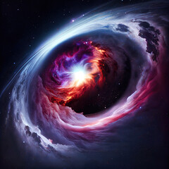 Wall Mural - Psychedelic cosmic galaxy - By Generative AI
