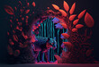 Vibrant AI-Generated 3D Neon Jungle: A Surreal Visual Fantasy of Exotic Foliage and Rich Color (Ai generated)	