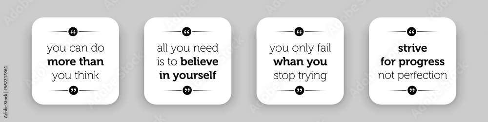 Set of Motivational quotes. Inspirational quote for your opportunities ...