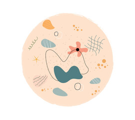 Wall Mural - figure abstract doodle. painting and decoration for houses and apartments. organic patterns, figures