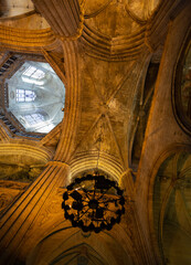 Canvas Print - Detail of interior of Barcelona Cathedral