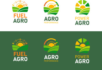 Agricultural performance logo pack design