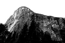 El Capitan Looms Above The Yosemite Valley In Yosemite, California.