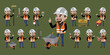 © Rafy Fane - Set of worker with different poses
