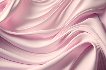 Wall Mural - Soft pink texture, smudges ice cream satin background, generative ai