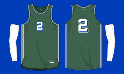 Wall Mural - basketball jersey template isolated vector apparel