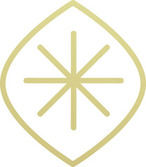 Wall Mural - Gold element line art