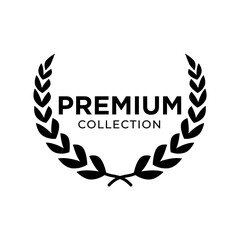 Poster - Premium Collection black  frame, black badges and labels, logo design