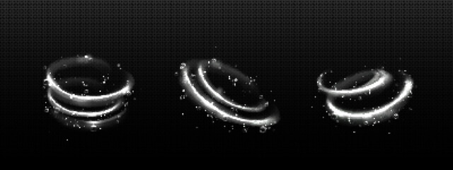 Wall Mural - clean detergent wave and soap swirl, light effect with bubbles and sparkles shine. isolated transpar