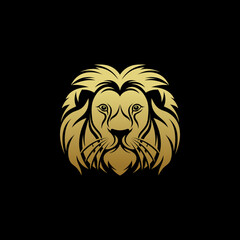 Wall Mural - Vector lion head logo design