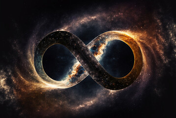 generative ai illustration of reincarnation as infinity of universe