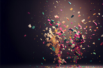 Confetti celebration background. generative ai