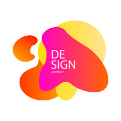 Poster - abstract trendy in fluid shape and gradient color for design ornament