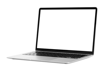 modern laptop computer on png background