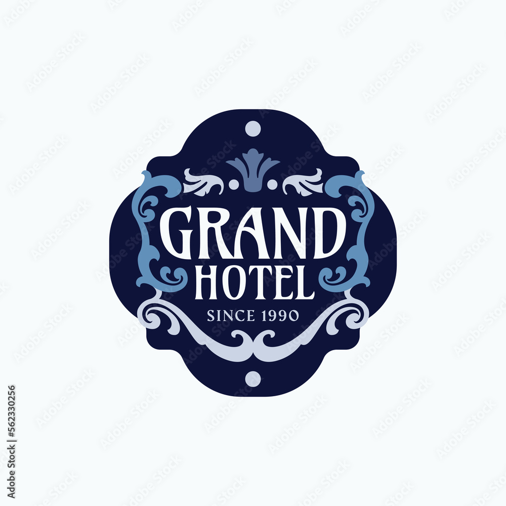 Mediterranean badge logo design template