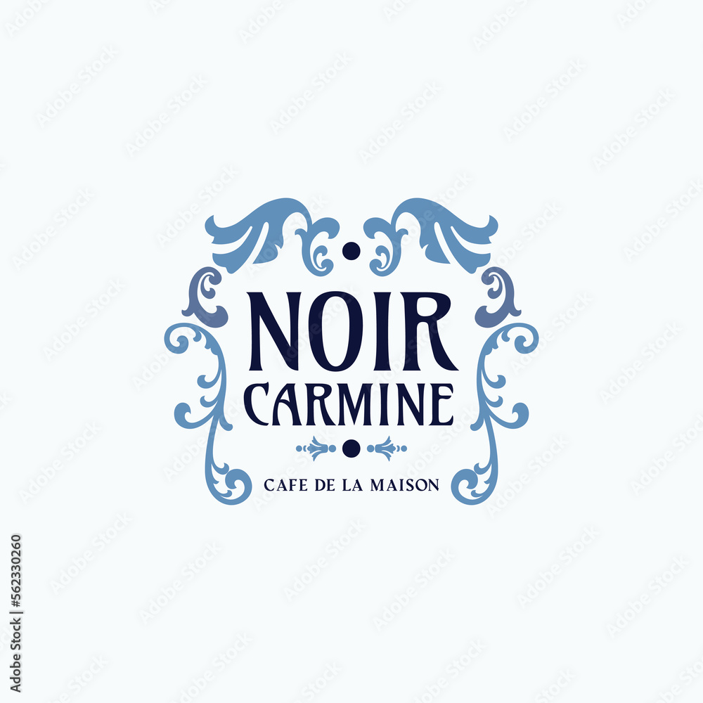 Flourish frame logo design template