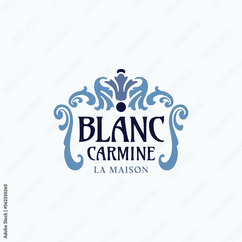 Flourish frame logo design template