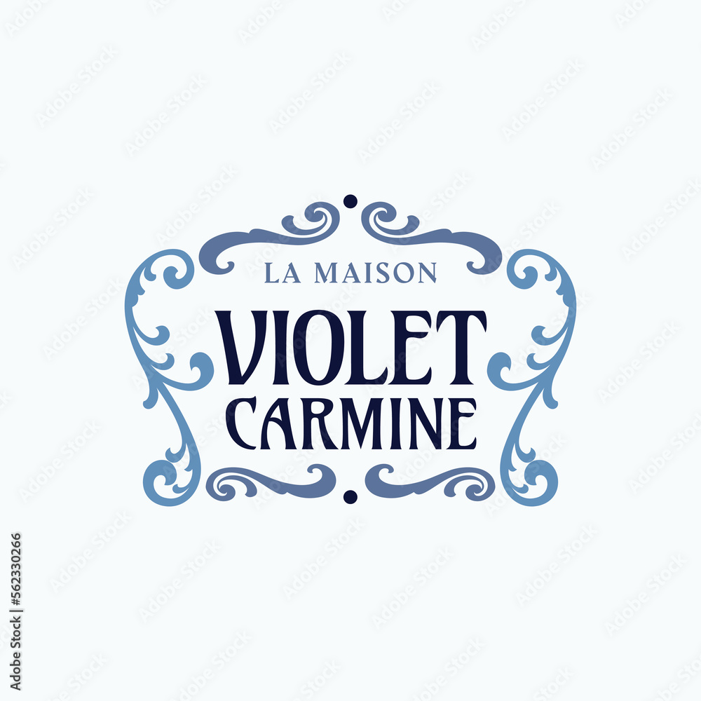 Flourish frame logo design template