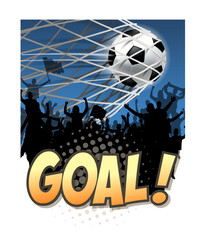 Wall Mural - soccer league goal