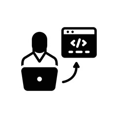black solid icon for programme