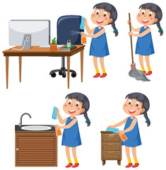 Sticker - Kids cleaning at home set