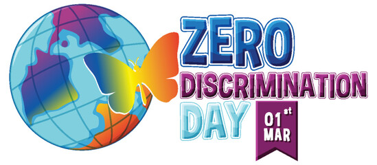 Wall Mural - zero discrimination day banner design