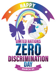 Wall Mural - zero discrimination day banner design