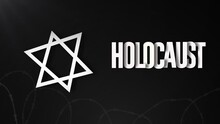 Holocaust Remembrance Day Motion Graphic Animation With Black Background 4k Footage.