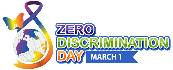 Wall Mural - zero discrimination day banner design
