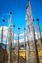 Prayer Flags And Temple