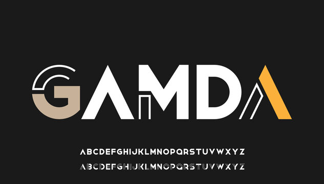 colorful modern minimal bold capital alphabet letter logo design