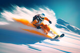 Fototapeta  - ski, abfahrtslauf, wettbewerb, skifahren, schnelligkeit