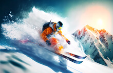 Skier On The Slope, Skiing, Skier, Sports, Wintersport