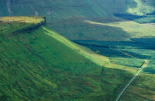 A Large Green Hill, Resembling A Big Wave, Near Bundoran In The Republic Of Ireland.