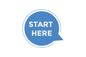 Wall Mural - Start here button web banner templates. Vector Illustration

