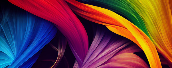 Wall Mural - abstract colorful background with lines, generative ai illustration