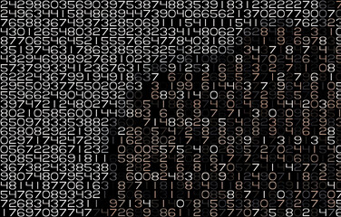 data stream numbers computer screen display abstract