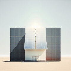 Wall Mural - photovoltaic solar panels. renewable energy. generative ai