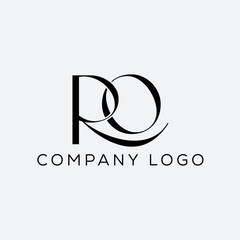 Initial Letter RO Logo Design Monogram Creative Modern Sign Symbol Icon