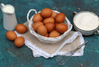 Hauptnahrungsmittel: Eier, Milch und Mehl.