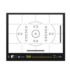 Canvas Print - Digital camera with screens of shooting modes template