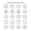 © aipsdesign - 20 Essential Icons Set For Business, Corporate and Shopping