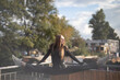 Künstler Pole Dance Frau in Kunst AI  Spezial Effekte vor der Kamera mit Berliner Techno Musik Studio