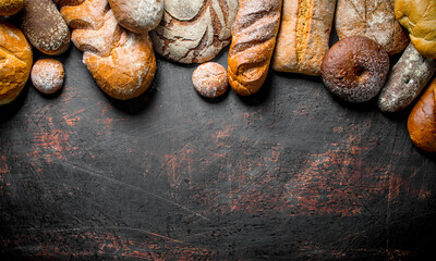 Wall Mural - A variety of breads.