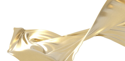 Wall Mural - gold cloth texture. 3D rendering. - png transparent