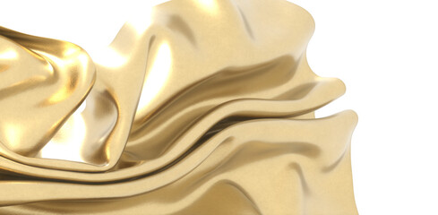 Wall Mural - 3D render of Gold Cloth abstract background